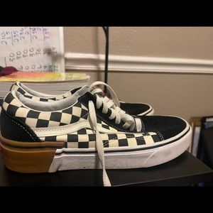 Checkered Vans Oldskool with Gum back